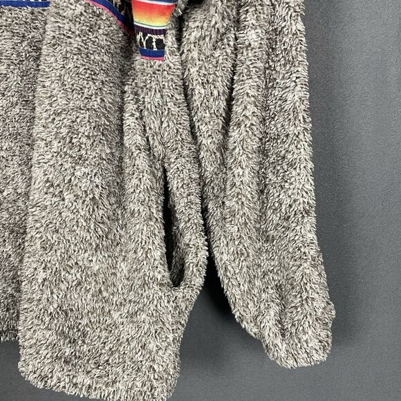 Sunshine & Rodeo Fleece Womens Gray Southwestern Aztec Print Pullover - Picture 5 of 11